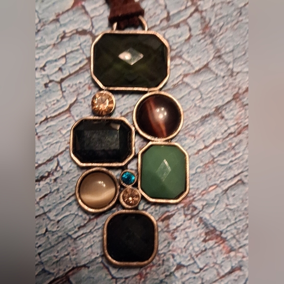 Mia Sophia "Patina" Multi-Stone Pendant Necklace - Picture 2 of 5